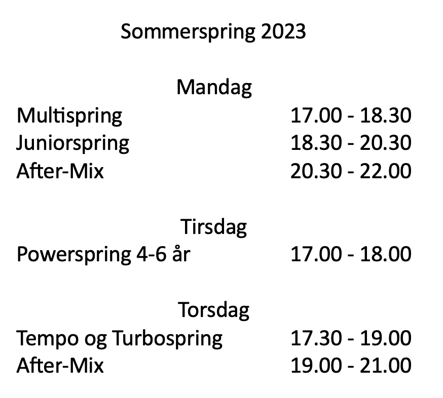 Sommerspring 2023